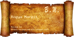 Bogya Margit névjegykártya